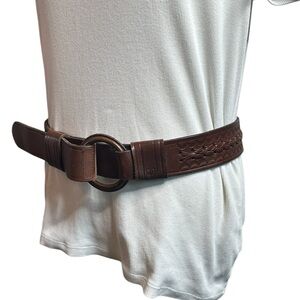 Ralph Lauren Brown Embossed Leather Belt